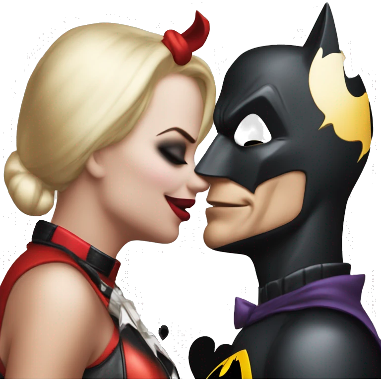 Harley Quinn kiss Batman emoji