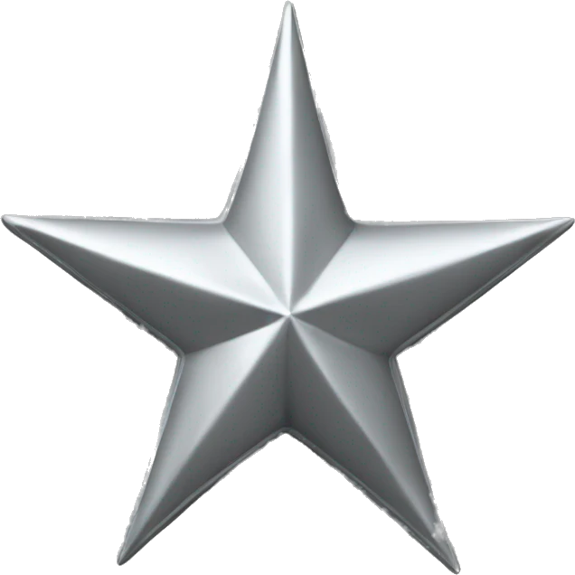 Silver star, 4-spikes  emoji