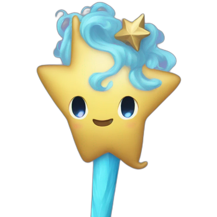 Blue Star vs the forces of evil wand unicorn horn emoji
