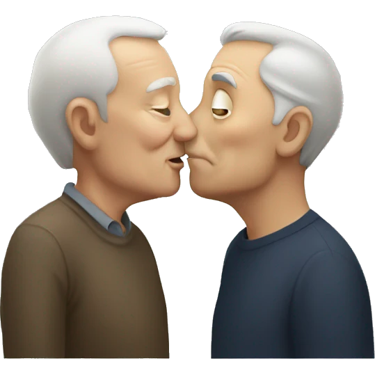 Old white man kissing  emoji