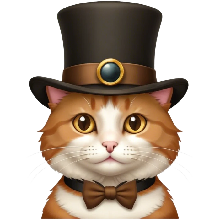 cat wearing a tophat emoji