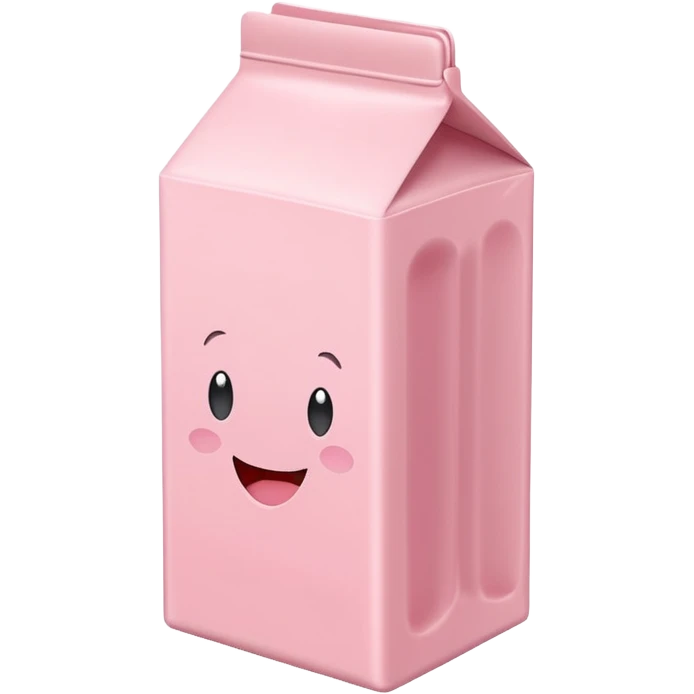 a pastel pink strawberry milk carton emoji