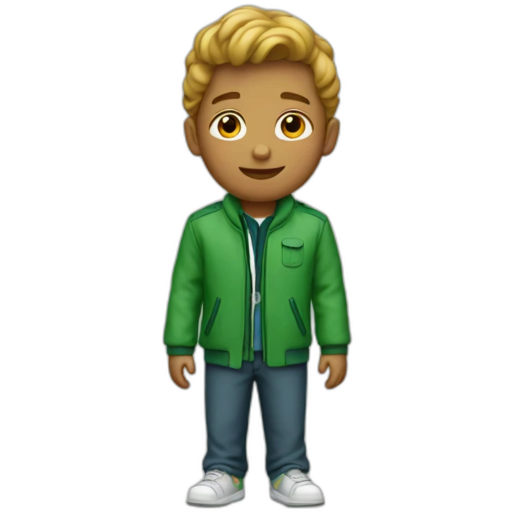 Green jacket boy emoji