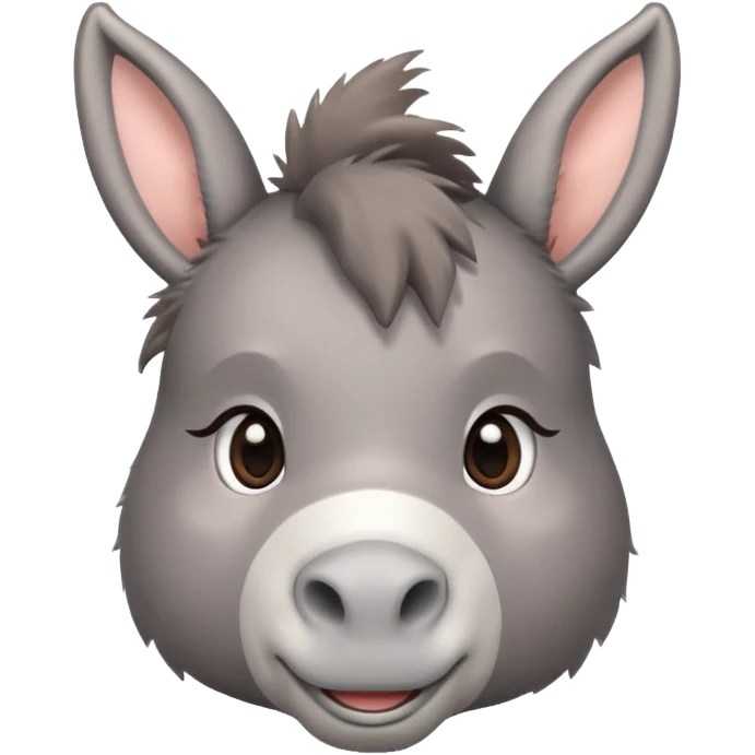 Cute donkey side face with blush emoji