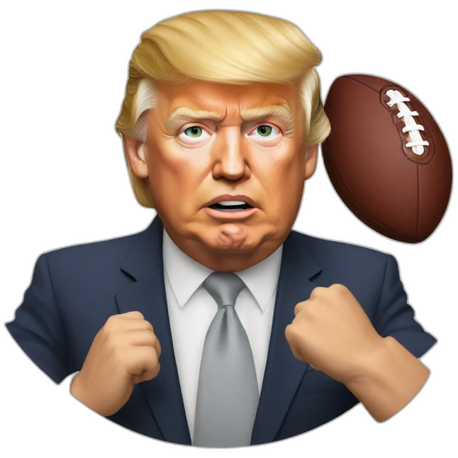 Donald trump play football emoji