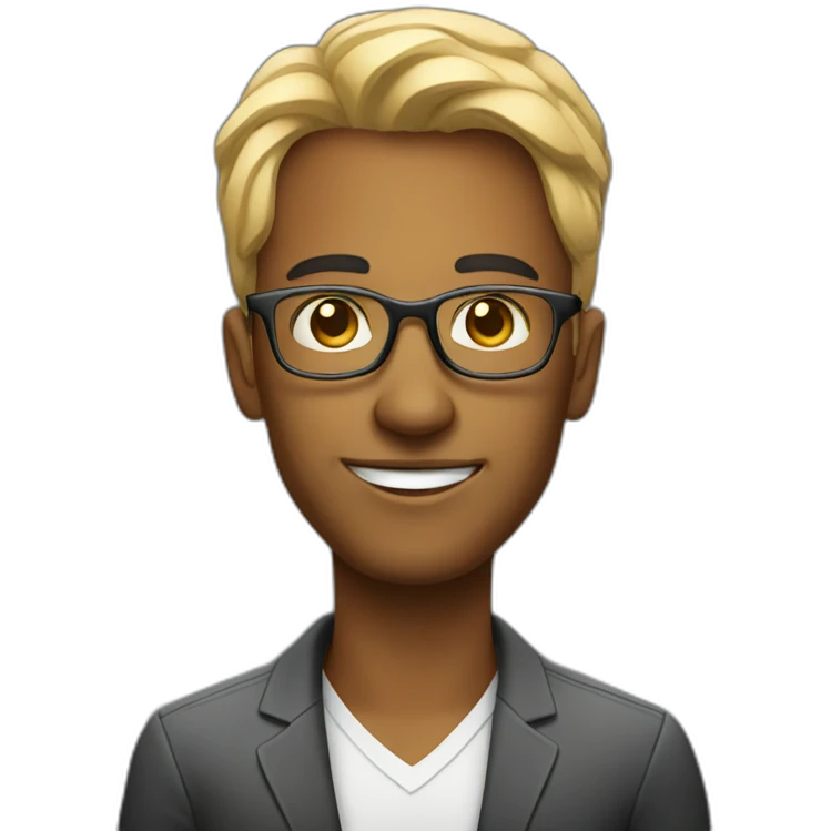 entreprenuer with glasses emoji