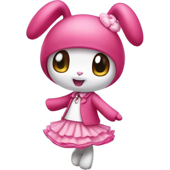 My melody dancing emoji