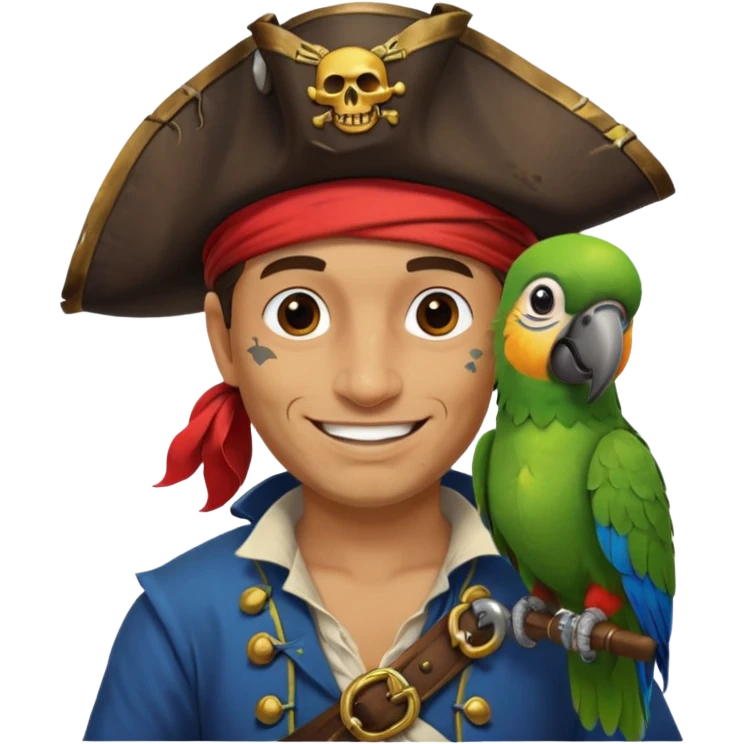 pirate and parrot emoji