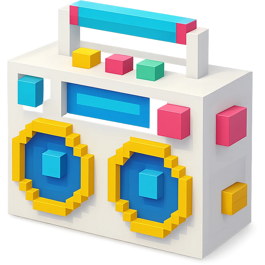 white boombox emoji