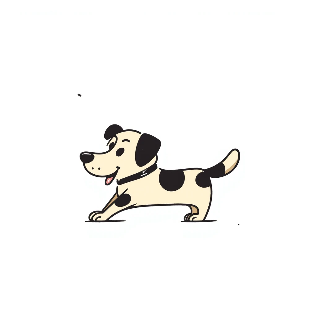 hand-drawn spotted brown Labrador with calico pattern fur emoji