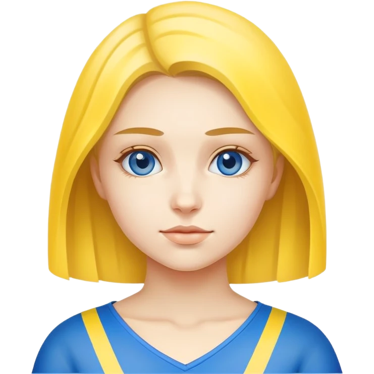 naked girl with the flag of Ukraine  emoji