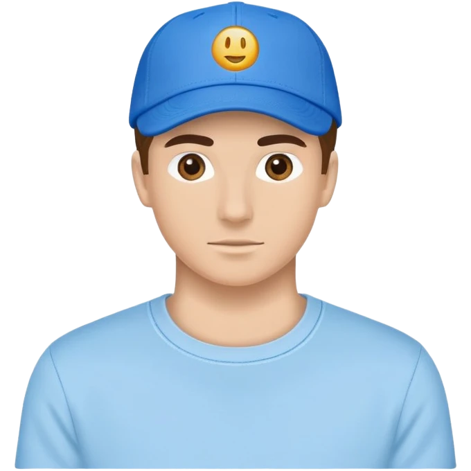 cap with a simple logo on the front panel emoji