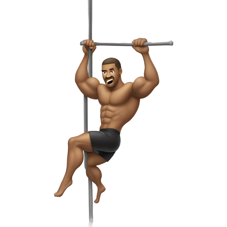Big guy pole dancer  emoji