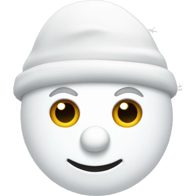 A white snowman emoji