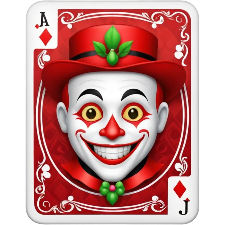 poker card with a jolly joker emoji