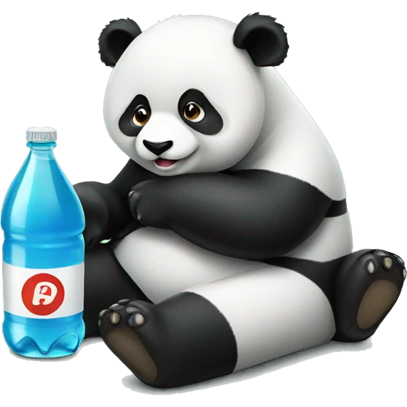 Panda laying soda emoji