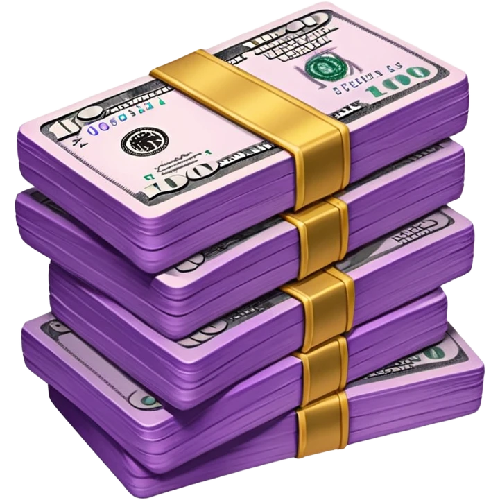 Purple u.s dollars emoji