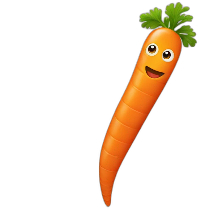 Worm with a carrot emoji