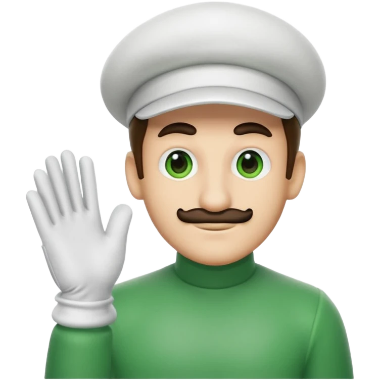 Luigi white gloves emoji