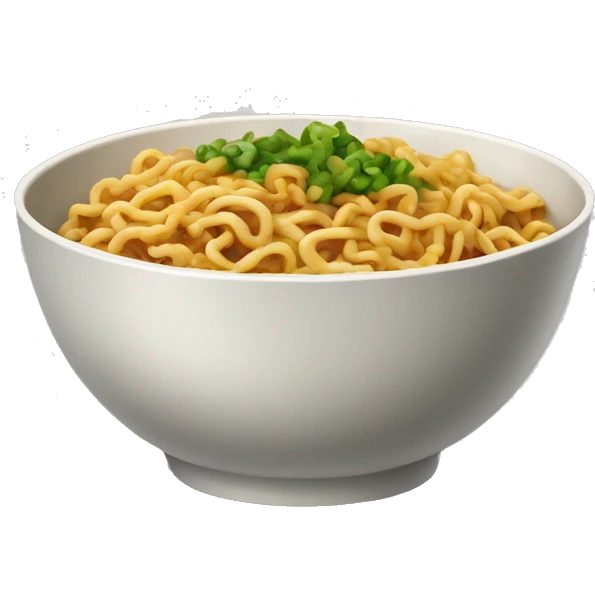Chinese food bowl of zhajiangmian emoji