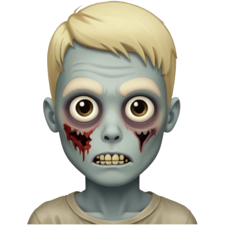 zombie boy with blonde hair long  emoji