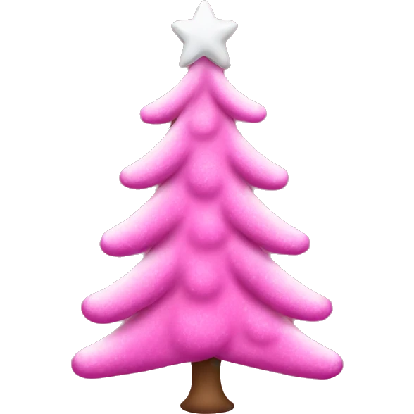 Pink Christmas tree emoji
