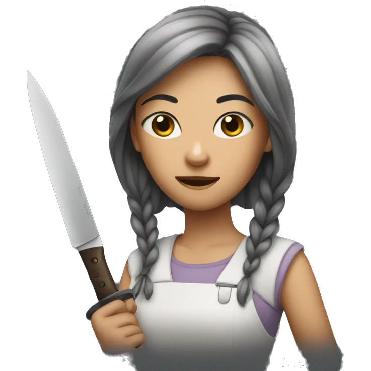 Girl with knife  emoji