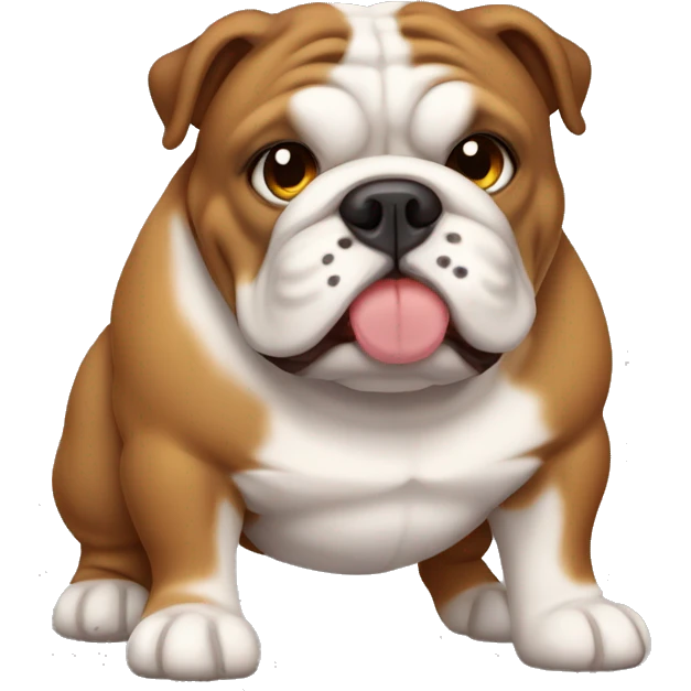 fat brown enlgish bulldog emoji