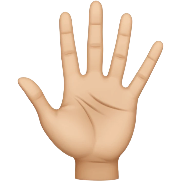 'Nah' hand gesture with palm facing out, casual and dismissive, emoji style emoji