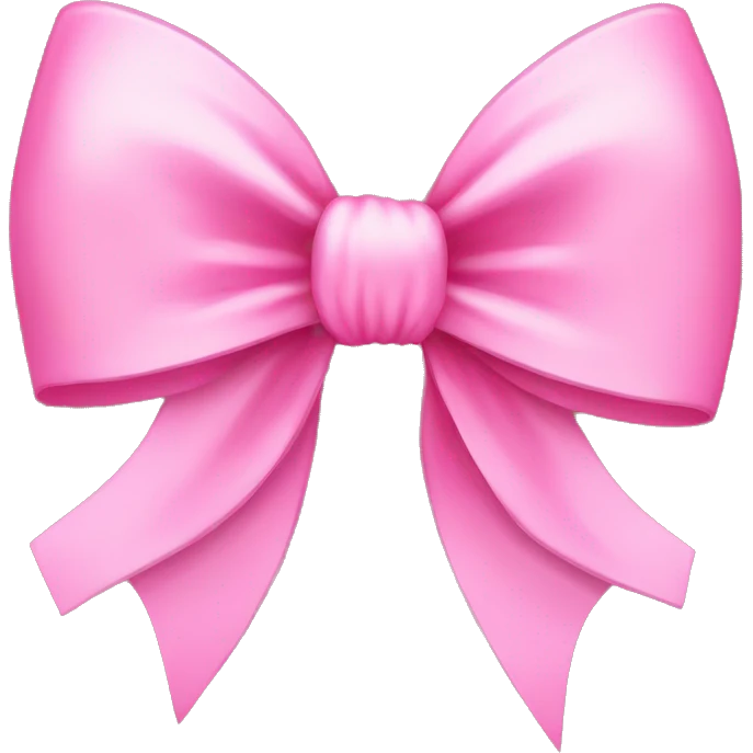 Coquette pink bow emoji