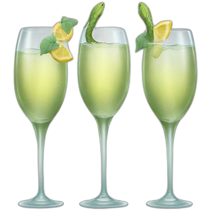 Three mermaids drinking white wine emoji