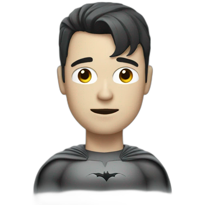 white batman emoji