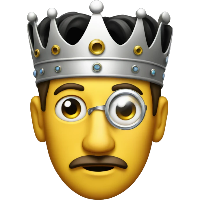a King holding a monocle to his eye emoji