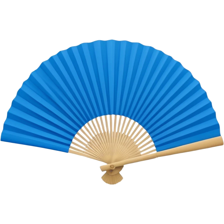 blue paper hand fan emoji