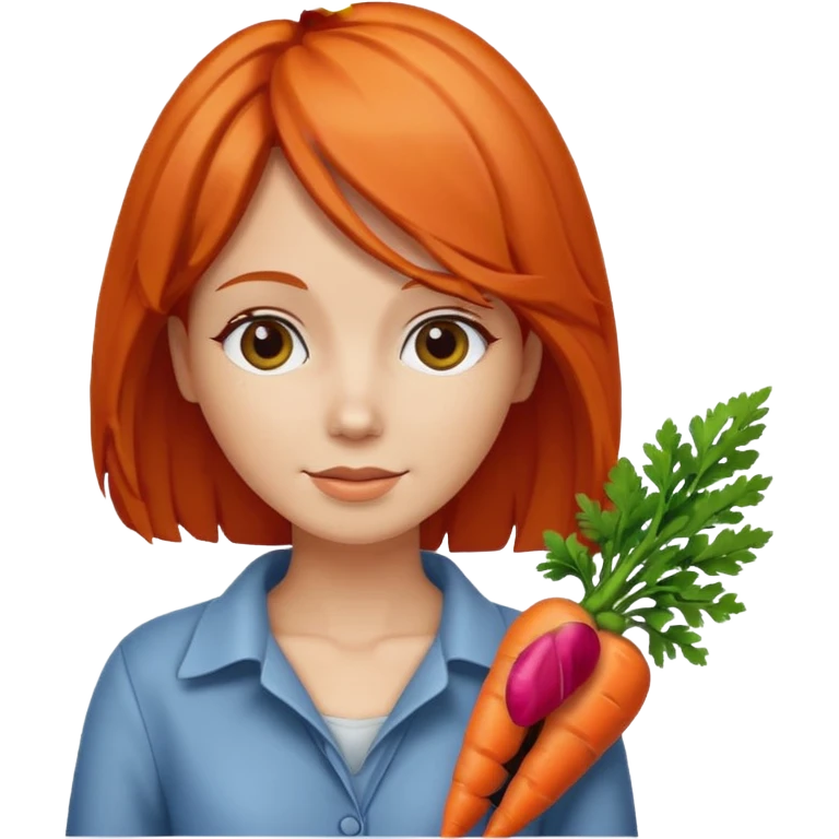 carrot haired woman emoji