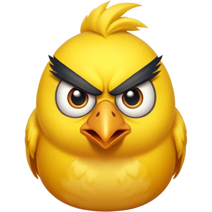 Give me angry bird in yellow color  emoji