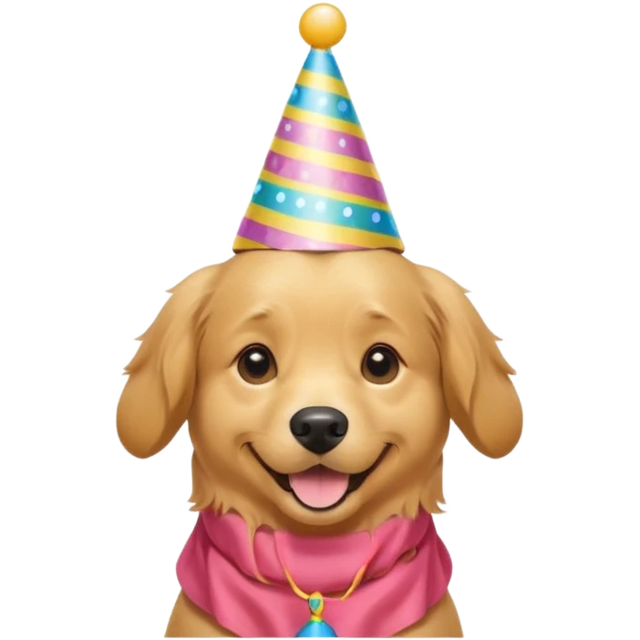 Dog wearing candles  emoji