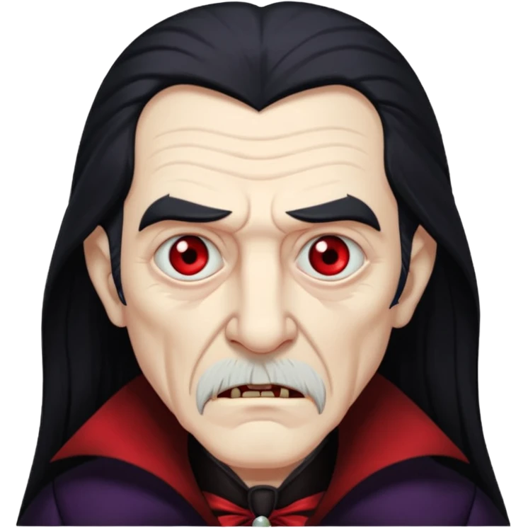 sad face vampire old man long hair
 emoji