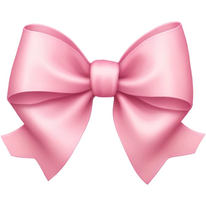 light pink ribbon bow emoji