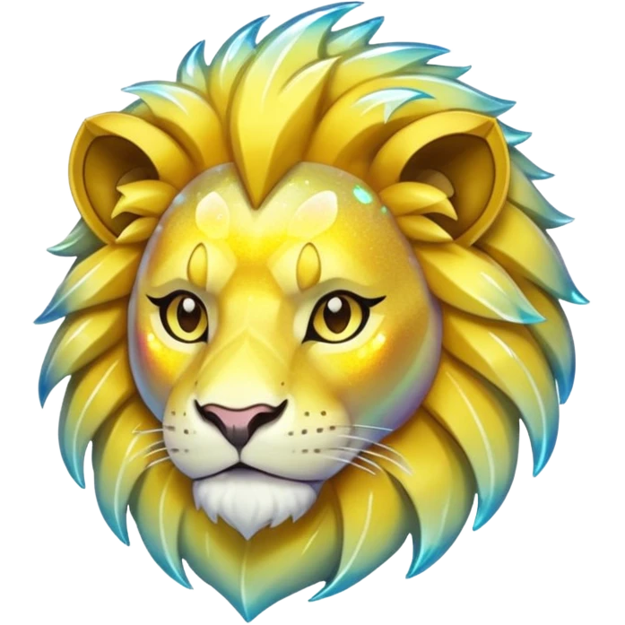 glitter yellow and white pokemon crystal light lion emoji