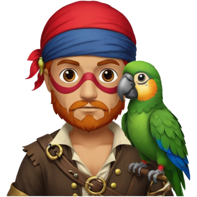 pirate and parrot emoji