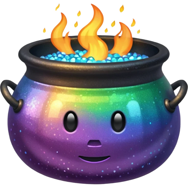 glitter cauldron emoji