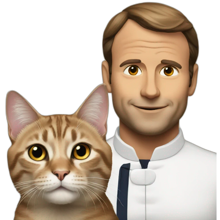 Cat with macron emoji