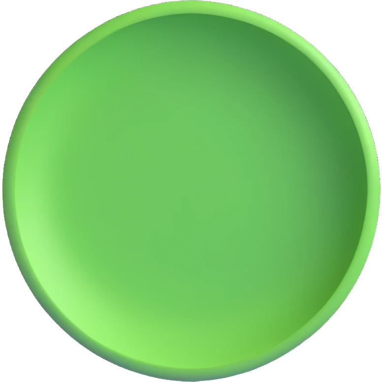 Small green circle with center offset to the right emoji