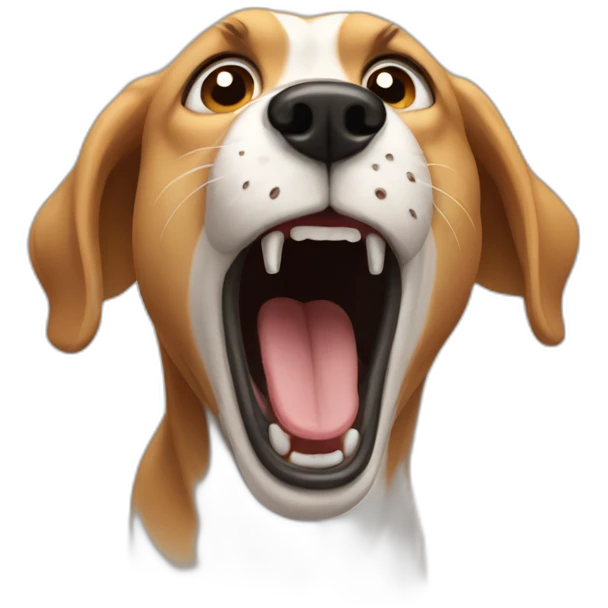 Screaming dog emoji