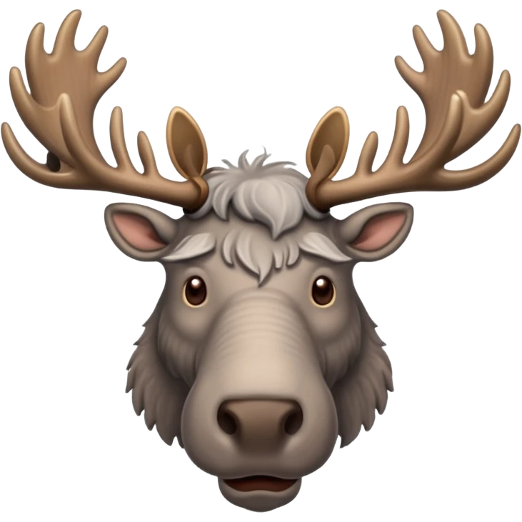Create a slack emoji of a very old moose emoji