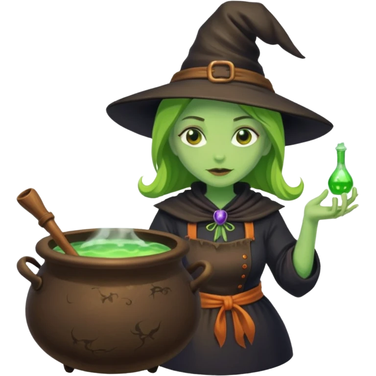 green witch cooking potion emoji