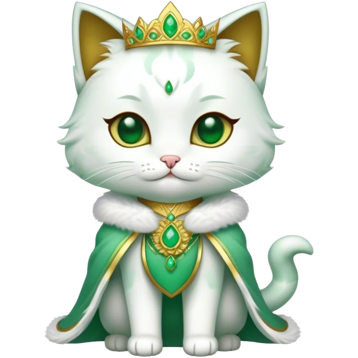 Kitty wearing jade princess apparel  emoji