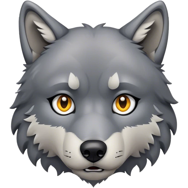 Wolf, the sad face ￼ emoji