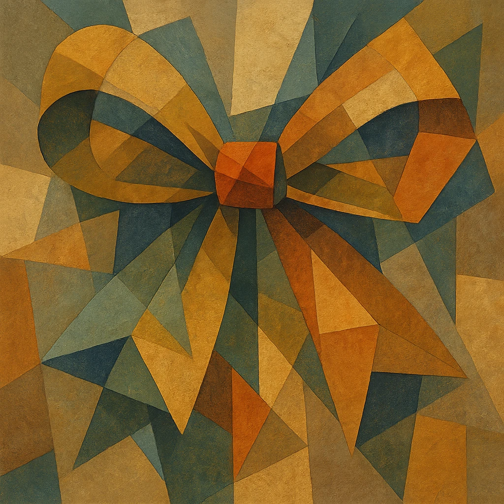 fluffy bow, geometric shapes emoji